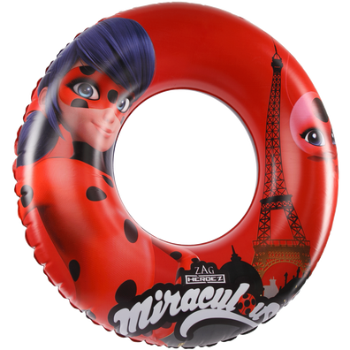 Miraculous Lady Bug Pool Float - Purple With Star Confetti